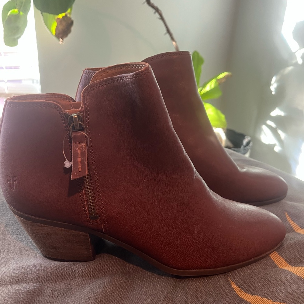 Frye Brown Ankle Boots